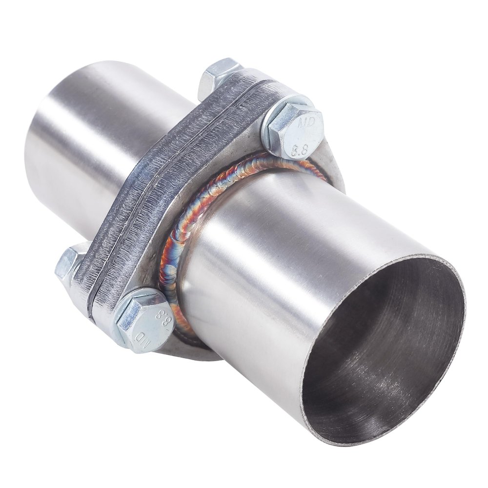 Simnliras 3 Bolts Exhaust Flange Repair Kit, 63.5mm/2.5 Inch ID to 2.5 Inch OD 3 Bolts Stainless Steel Quick Fix Exhaust Flange Pipe with Gasket/Bolt & Hardware Universal Fitment