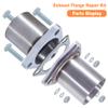 Simnliras 3 Bolts Exhaust Flange Repair Kit, 63.5mm/2.5 Inch ID to 2.5 Inch OD 3 Bolts Stainless Steel Quick Fix Exhaust Flange Pipe with Gasket/Bolt & Hardware Universal Fitment view 4