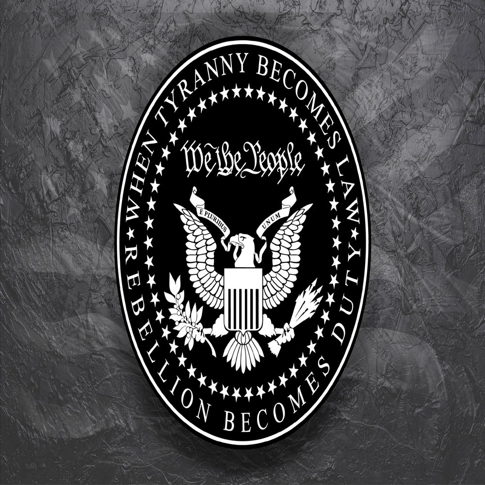 American Flag We The People When Tyranny Becomes Law Vinyl Sticker Decal (12 inch)