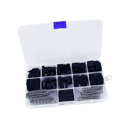Veemoon 620pcs Electronics Connector Kit Wire Jumper Pins Crimp Wire Connector for Breadboard Power Cable Repair
