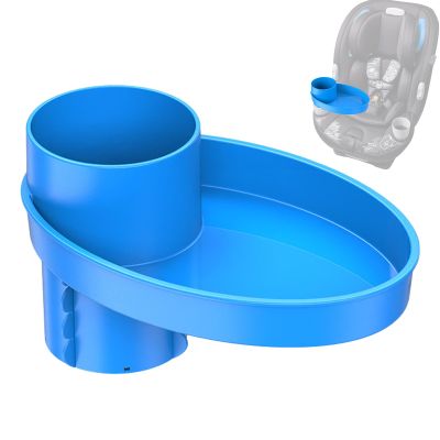 Shakven Rotating Car Seat Cup Holder Snack Tray for Kids | Car Seat Cup Holder Snack Tray,Car Seat Food Tray for Toddler,Storage Tray Stroller Snack Tray for Most Car Seats, Blue, JH0FYVKBX5ARK35GJ