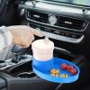 Shakven Rotating Car Seat Cup Holder Snack Tray for Kids | Car Seat Cup Holder Snack Tray,Car Seat Food Tray for Toddler,Storage Tray Stroller Snack Tray for Most Car Seats, Blue, JH0FYVKBX5ARK35GJ view 2