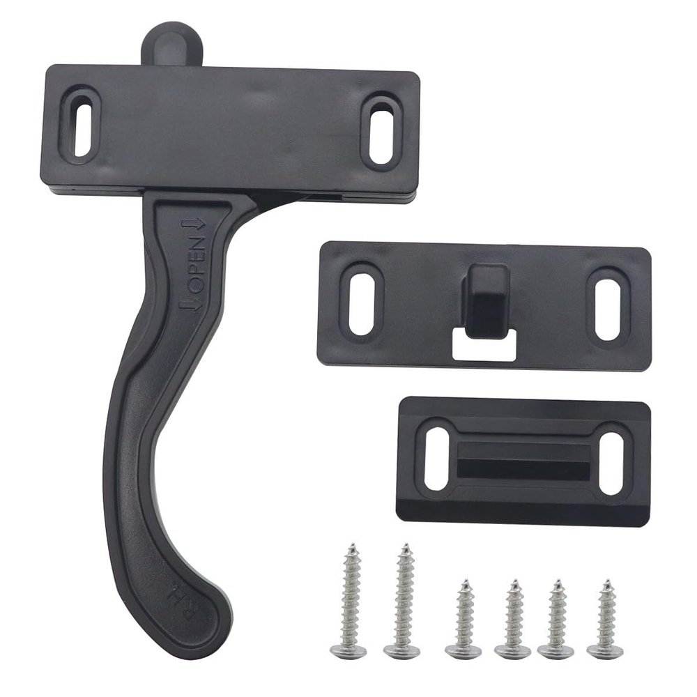GIE.TOP RV Screen Door Latch Right Handle Kit with Mounting Screws for RV Camper Trailer Motor Home