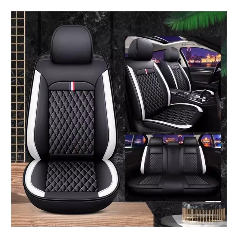 Car Seat Covers Full Set, Breathable Leather Seat Covers For Sk-oda Scala 2018-2025, 5 Seats Universal Seat Covers for Cars, Full Set Car Seat Protectors, Airbag Compatible Waterproof and Non-Slip ( C