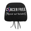 Thyroid Awareness Cancer Car Headrest Covers,Car Head Restraint Cover Universal Fit Most Cars, Sedan, SUV, Van Car Seat Headrest Cover for Women/Men view 1