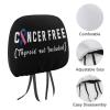 Thyroid Awareness Cancer Car Headrest Covers,Car Head Restraint Cover Universal Fit Most Cars, Sedan, SUV, Van Car Seat Headrest Cover for Women/Men view 3