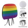 Rride Day Garden Flag LGBT Rainbow Car Headrest Covers,Car Head Restraint Cover Universal Fit Most Cars, Sedan, SUV, Van Car Seat Headrest Cover for Women/Men view 3