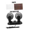 Mobestech Car Fan for Summer Double Head Fan for Rv Battery Operated Auto Low Noise view 4