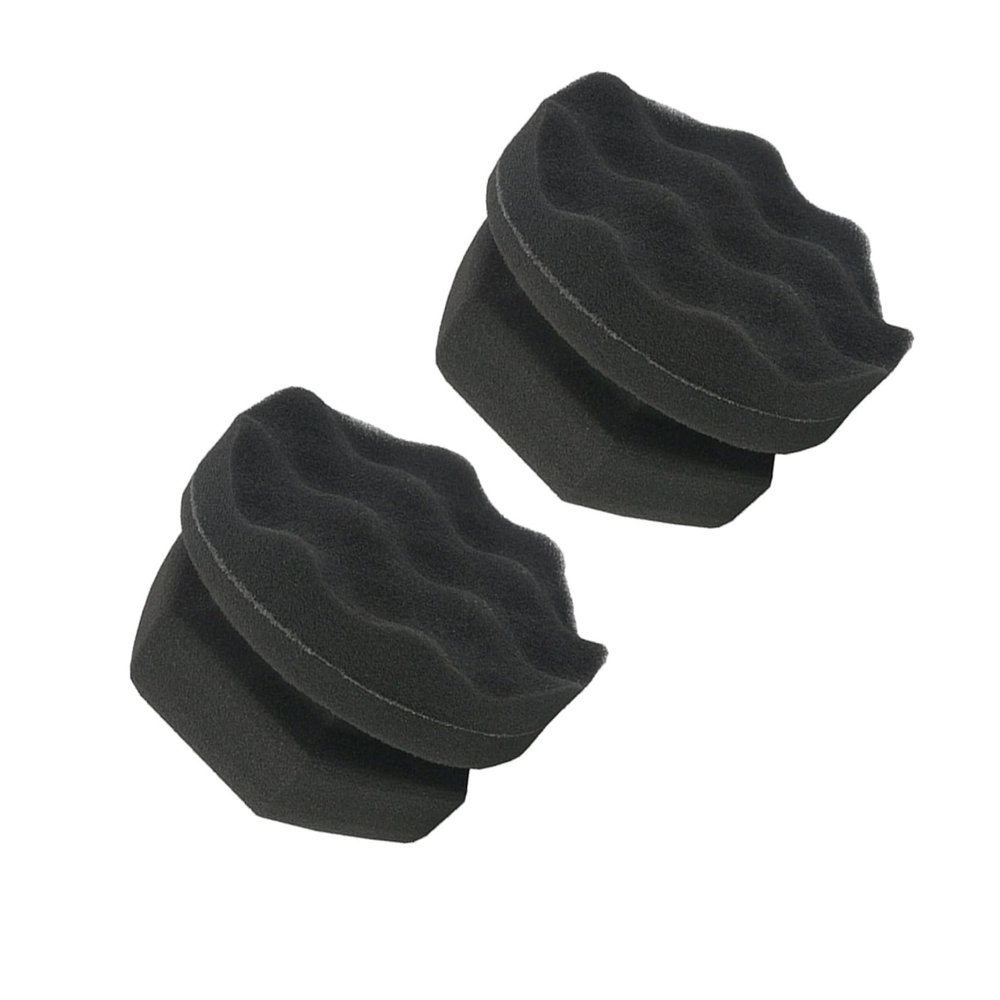 PartyKindom 2pcs Handy Wax Sponge Wave Pattern Car Detailing Applicator for Tire and Interior Cleaning to Grip for Effortless Wax Application
