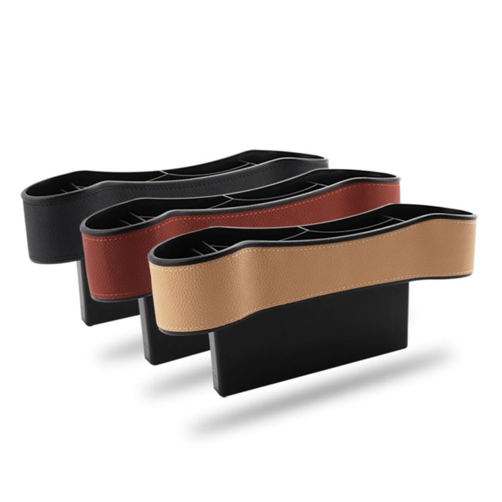 GLEAVI 1pc Car Storage Box Organizer for Phone Drink and Money Brown Multi-Functional Car Storage for Front Seat and Console Use