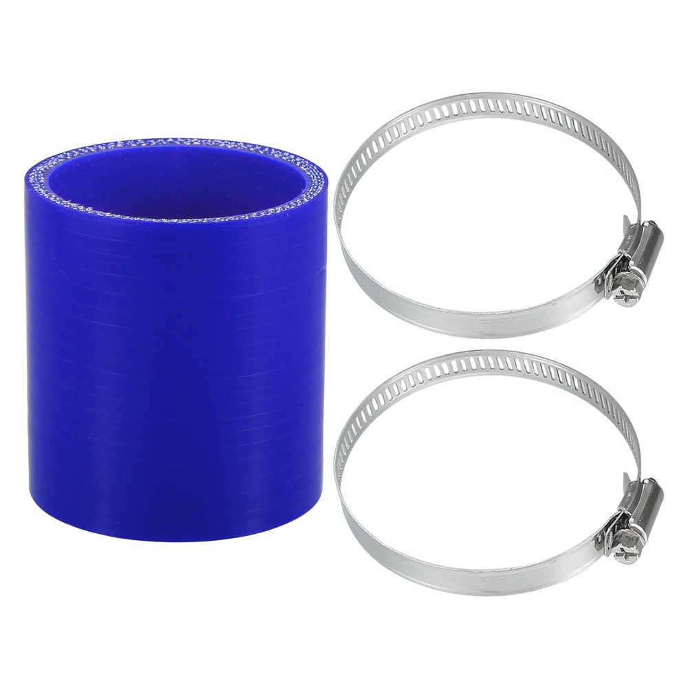 X AUTOHAUX Straight Coupler Silicone Hose 2.36" ID 2.99" Length 0 Degree Universal Car Silicone Hose Coolant Hose 4-Ply 5mm Thickness Air Intake/Turbo/Intercooler Piping Tube Blue 1 Set