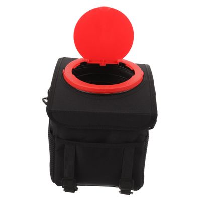 Mobestech Car Trash Can Lid Compact Foldable Automotive Garbage Bin Trash Container for Vehicle Stylish Organizer for Front and Back Seat