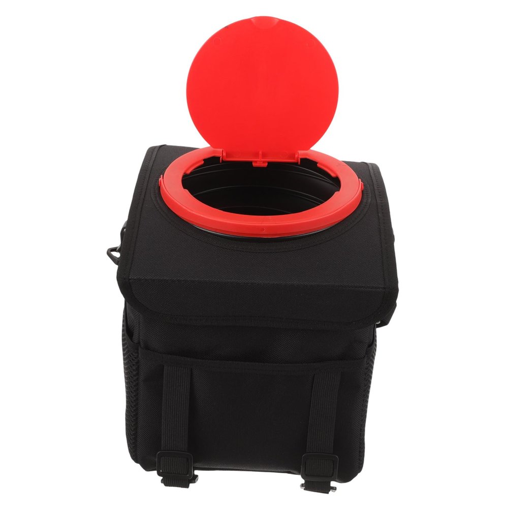 Mobestech Car Trash Can Lid Compact Foldable Automotive Garbage Bin Trash Container for Vehicle Stylish Organizer for Front and Back Seat