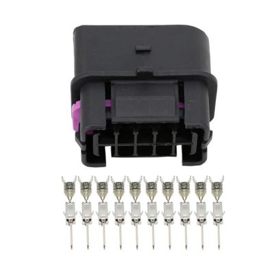 LIANGMEI Qingqing Store 10 Sets 10 Pin Suitable Fit Compatible The Public Section of The Black Headlamp with Terminal DJ7105B-3.5-11 10P Car Connector