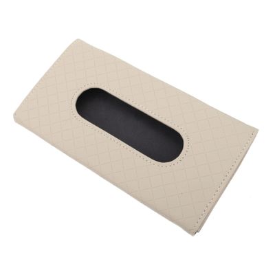 Mobestech Durable Car Tissue Box Stylish Visor Storage Organizer for Convenient Tissue Access Beige Premium Quality for Long-Lasting Use Space-Saving Design for Cars