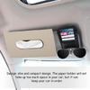 GLEAVI 2pcs Visor Tissue Box Napkin Container for Car Durable Artificial Tissue Dispenser Black and Beige Space-Saving Design for Easy Installation view 4