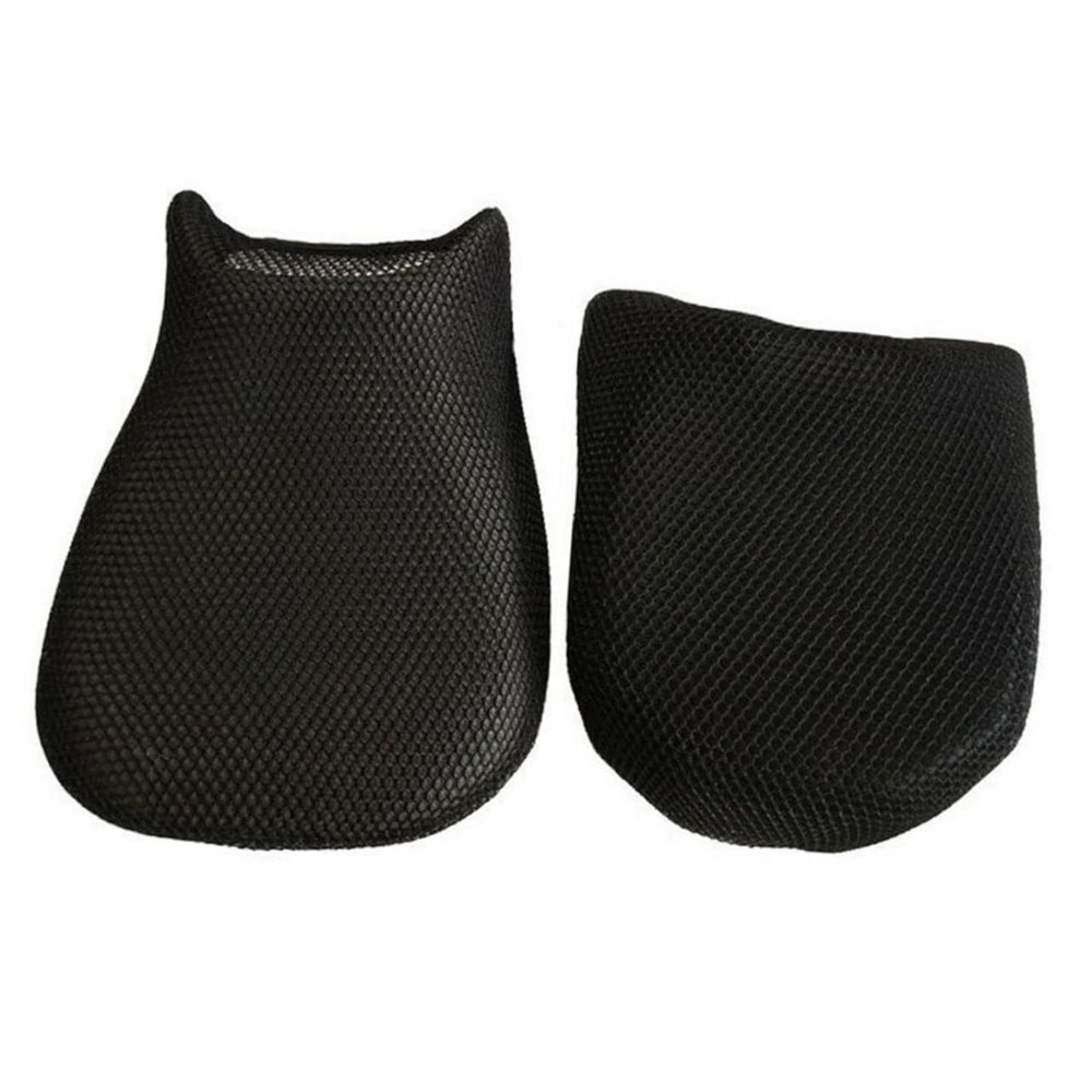 GLEAVI 2pcs Motorcycle Seat Cushion Cover Set Net Heat Insulating Sun Shield Fit