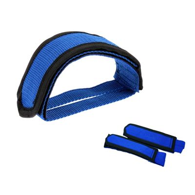 WHAMVOX Anti-Slip Bike Pedal Clips with Straps Lightweight Toe Straps for Mountain and Road Bikes Durable Material for Comfortable Fit Blue