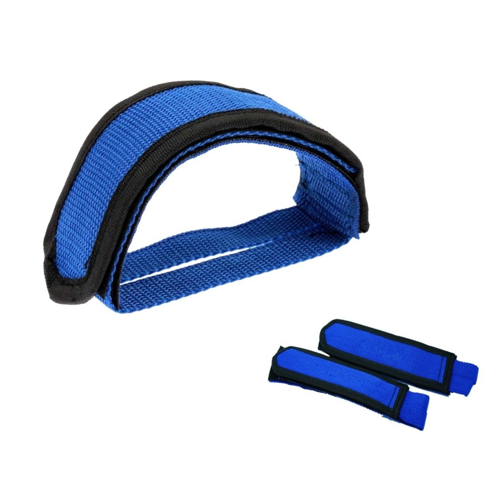 WHAMVOX Anti-Slip Bike Pedal Clips with Straps Lightweight Toe Straps for Mountain and Road Bikes Durable Material for Comfortable Fit Blue