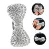 Mobestech Rhinestone Bow Clip Car Air Vent Decorations Sparkly Auto Accessories for Dashboard view 4