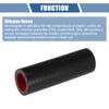 X AUTOHAUX 1 Set 22mm 0.87" ID 100mm 3.94" Length 0 Degree Black Red Car Silicone Hose with Clamps Coolant Hose Universal view 4