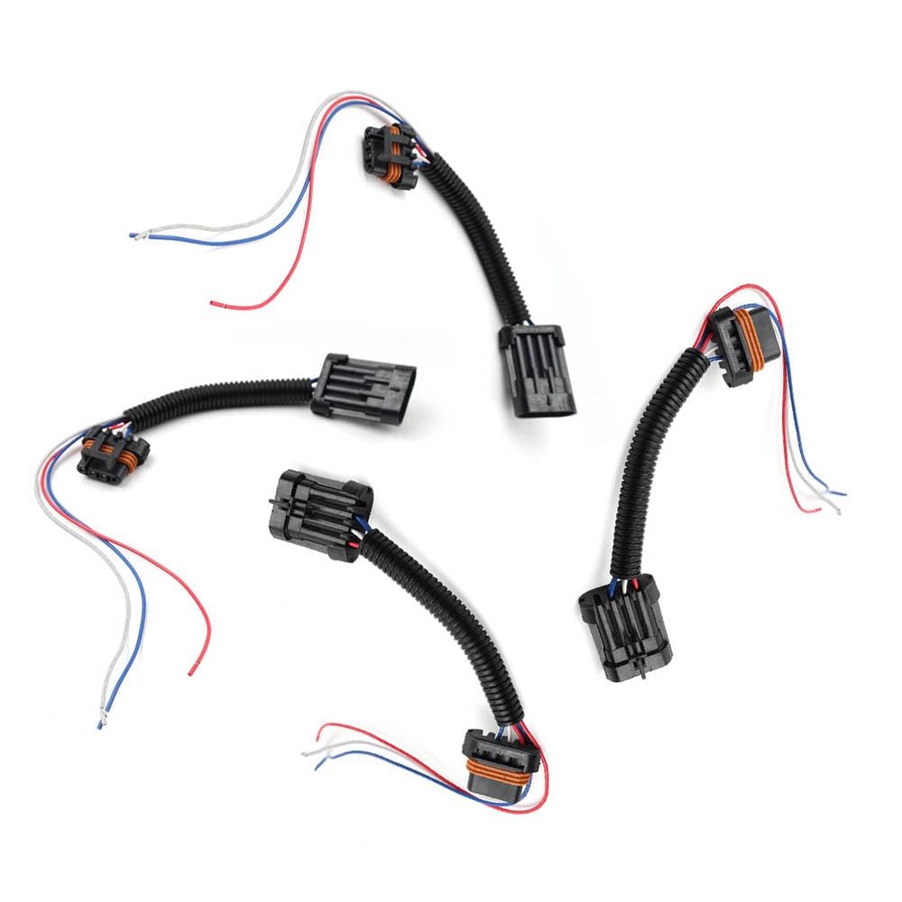 GZYF 4pcs Tail Light Power Wire Harness Plug Adapter Plastic Black Motorbike for Polaris RZR 570 800 900 XP 1000 2015-2023