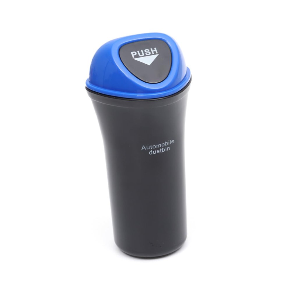 Mikinona Portable Mini Automobile Trash Can Leakproof Car Bin Clip for Organizing Vehicle Waste Multi-Functional Blue Car Trash Holder for Supplies and Snacks