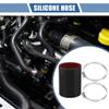 X AUTOHAUX 1 Set 65mm 2.56" ID 100mm 3.94" Length 0 Degree Black Red Car Silicone Hose with Clamps Coolant Hose Universal view 2