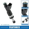 A ABSOPRO Fuel Injector No.2325075100 Fuel Injection Nozzle for Toyota Tacoma 2005-2016 2.7L for Toyota 4Runner 2010 2.7L Black view 2