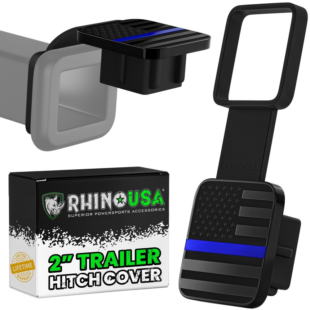 Rhino USA American Flag Trailer Hitch Cover for 2 Inch Receivers - Protects Tow Hitch Covers from Dust, Water, Mud and Snow - Ultimate Hitch Covers for Trucks, Jeep, Tacoma, Ford, GMC & More!
