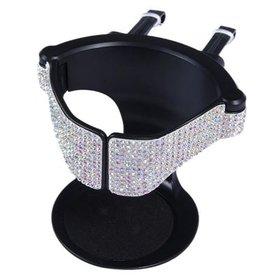 SOLUSTRE Car Mounted Cup Holder Air Vent Bottle Mount Insulated Water Bottle Holder Rhinestone Car Accessories
