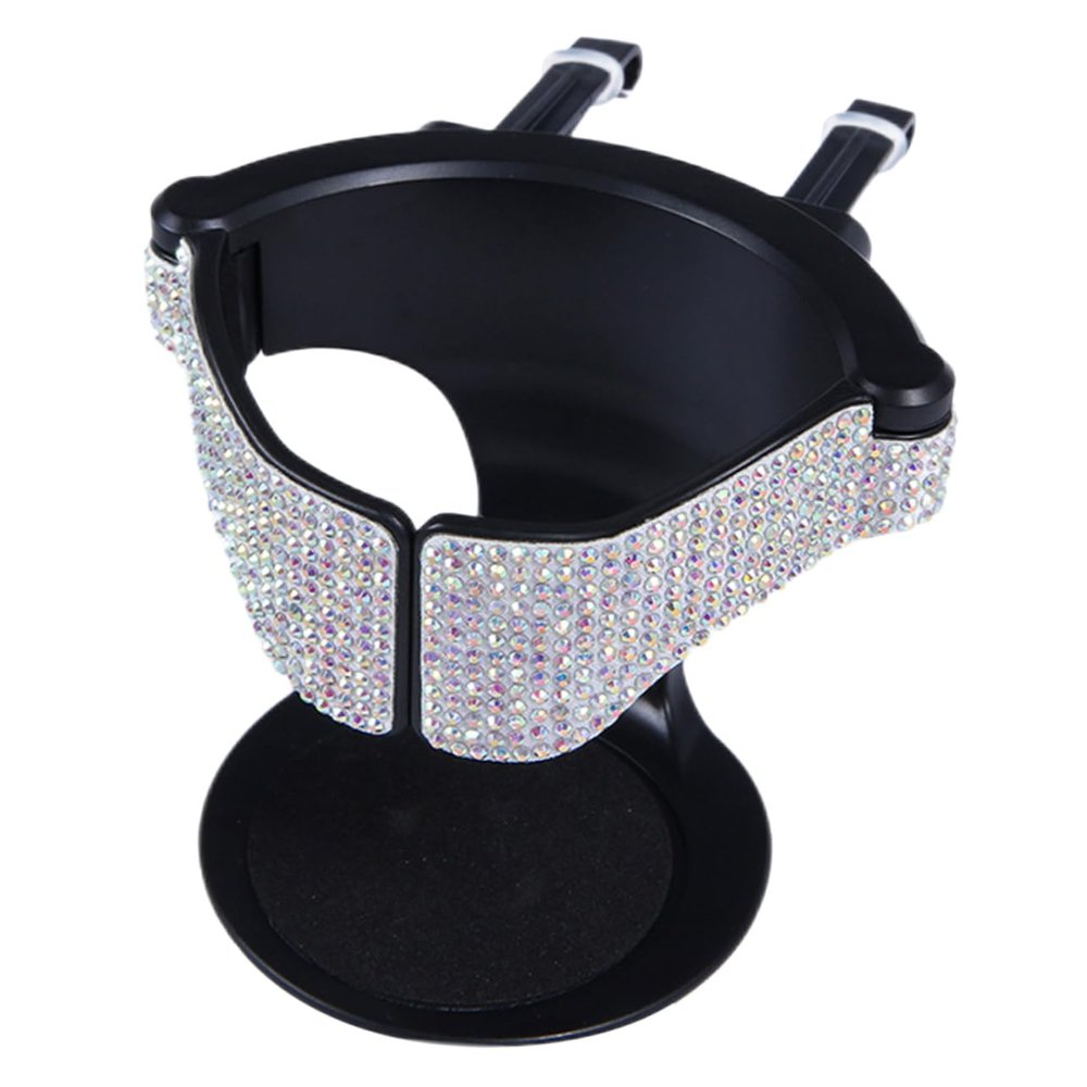 SOLUSTRE Car Mounted Cup Holder Air Vent Bottle Mount Insulated Water Bottle Holder Rhinestone Car Accessories
