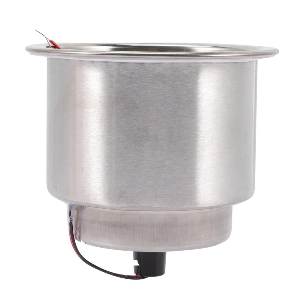 Mobestech Led Cup Holder Insert Feature for Boats Cars and Campers Stainless Steel Design for Drinks and Storage Multiple Uses for Keys Cards