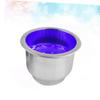 Ciieeo 2pcs Stainless Steel Recessed Drink Holder Blue Led Light for Boats Trucks and Cars Easy Installation Beverage Mount for Rvs and Campers view 3