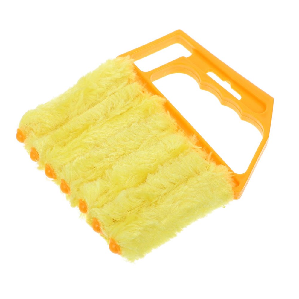FOMIYES Blind Brush Window Air Conditioner Duster Cleaner Tool Yellow Microfiber Cleaning Brush for Dust Removal Blinds and Windows Washable and Detachable Compact