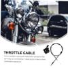 PartyKindom 1set Motorcycle Thumb Throttle Lever Accelerator Cable for ATV and Dirt Comfortable Grip for Enhanced Control for Motorbike Accessories view 3