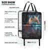 ZENWAWA Car Seat Back Organizer Fox in Flower Print, Seatback Protector with Pockets for Tablet Bottle Tissue Book, Auto Kick Mats 25x18 IN 2 Pack view 3