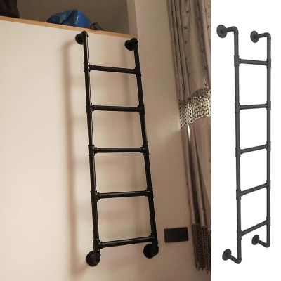 ZSPINJIA Egress Ladder Basement,Window Well Escape Ladder 45 55 65 70 Inch,Attic Ladder for High Bed/Outside/Deck/RV/Apartments/Egress Window,Wrought Iron Loft Ladder,Bunk Bed Ladder