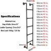 ZSPINJIA Egress Ladder Basement,Window Well Escape Ladder 45 55 65 70 Inch,Attic Ladder for High Bed/Outside/Deck/RV/Apartments/Egress Window,Wrought Iron Loft Ladder,Bunk Bed Ladder view 2