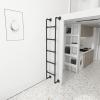 ZSPINJIA Egress Ladder Basement,Window Well Escape Ladder 45 55 65 70 Inch,Attic Ladder for High Bed/Outside/Deck/RV/Apartments/Egress Window,Wrought Iron Loft Ladder,Bunk Bed Ladder view 4