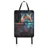 ZENWAWA Car Seat Back Organizer Fox in Flower Print, Seatback Protector with Pockets for Tablet Bottle Tissue Book, Auto Kick Mats 25x18 IN 1 Pack view 2