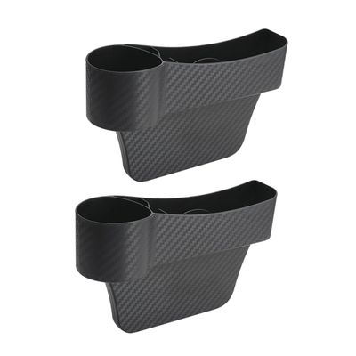 GLEAVI 2pcs Car Cup Holder Auto Storage Organizer for Mobile Phones Keys Cards Easy to Install Between Seats and Console Space-Saving for Drivers
