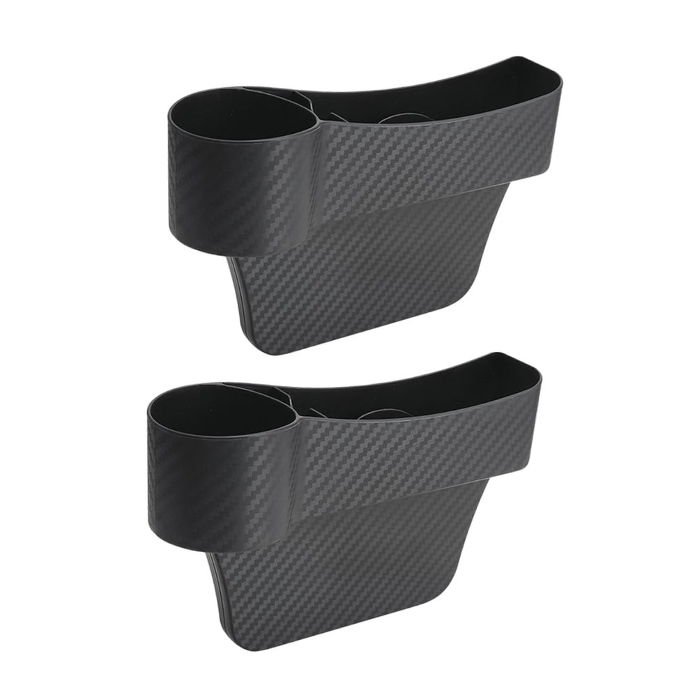 GLEAVI 2pcs Car Cup Holder Auto Storage Organizer for Mobile Phones Keys Cards Easy to Install Between Seats and Console Space-Saving for Drivers