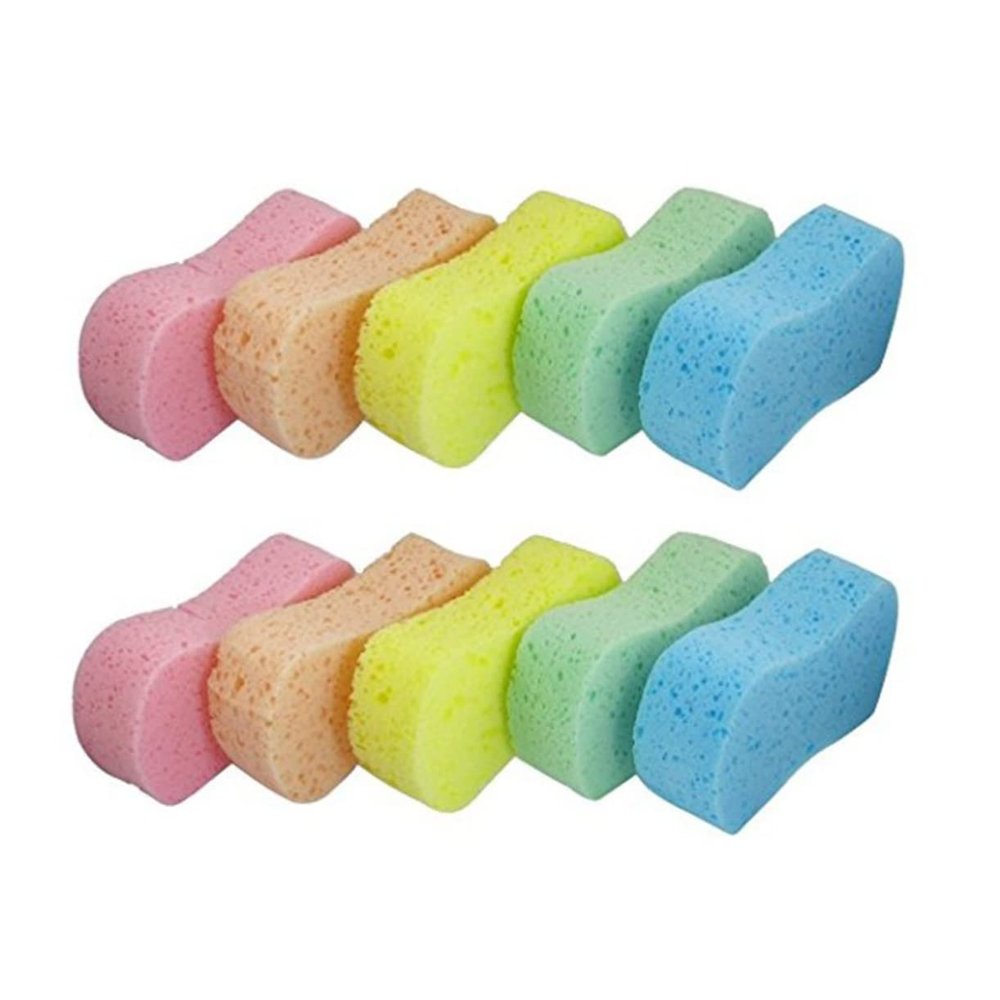 GLEAVI 10pcs Car Wash Sponges Porous Bone Design for Polishing and Cleaning for Cars and Household Use