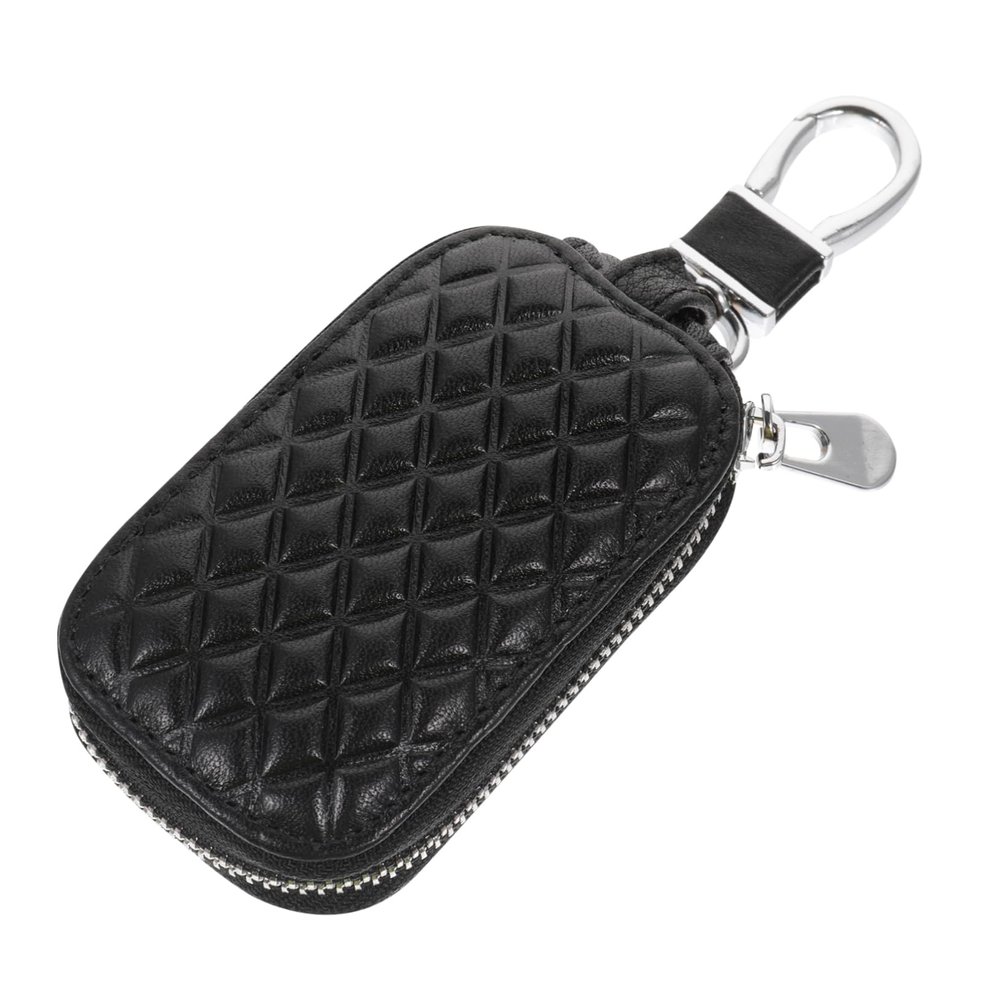 Protective Covers for Car Fobs Genuine Leather Fob Case Cover Hook Stylish and Easy Install for Car Keys