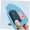 PLAFOPE 3pcs Soft Pu Leather Key Sleeve Bag Pull-out Key Holder Durable and Stylish Sky Blue Yellow and Pink Convenient Access view 3