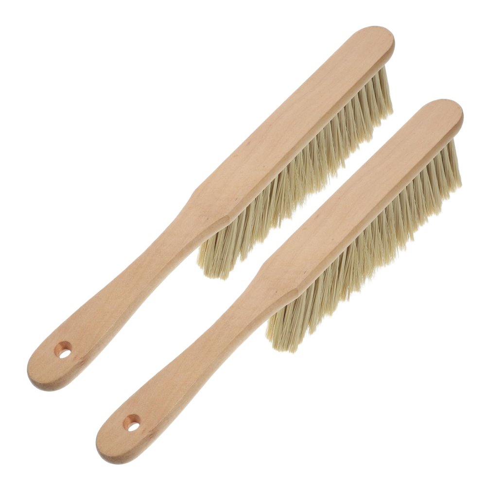 Beaupretty 2pcs Small Soft Bristle Dust Brush for Home Cleaning Gentle Poplar Material Whisk Duster for Bed Sofa Car and Furniture Dusting