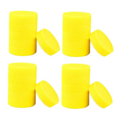 PartyKindom 24pcs Vehicle Buffing Sponge Pads High Density Circular Car Waxing and Polishing Tools for Outdoor Cleaning and Detailing