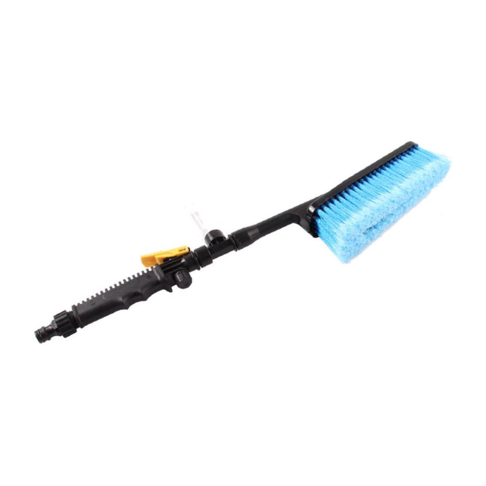 Gatuida Auto Cleaning Brush Long Handle Wire Brush Sprayer Car Wash Tool Detachable Design