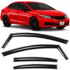 Voron Glass in-Channel Extra Durable Rain Guards for Honda Civic 2012-2015 Sedan, Window Deflectors, Vent Window Visors, 4 Pieces - 200613 view 1